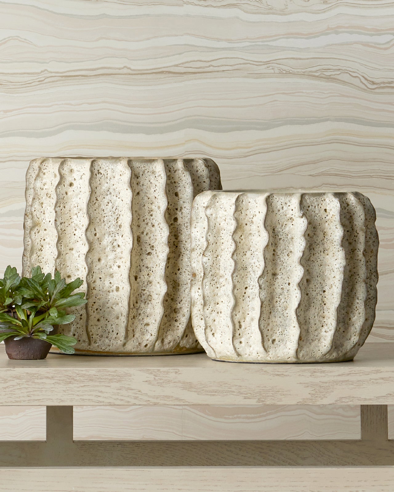 Sunken Boat Extra-Small White Cachepot